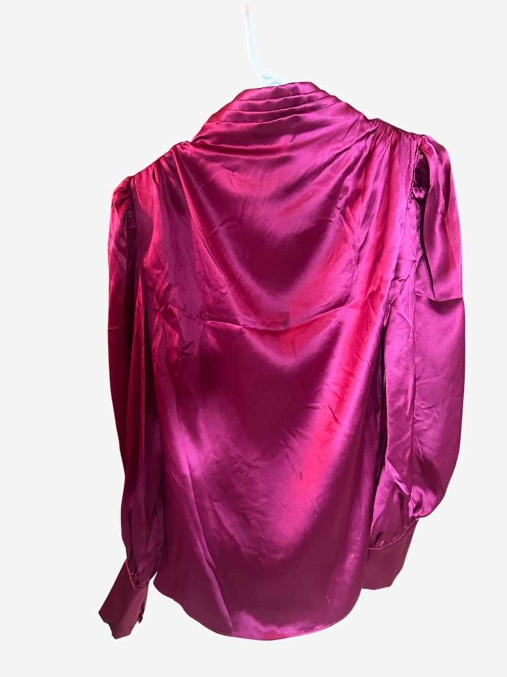 Elliat Berry Satin Long Sleeve Blouse XS New With Tags $169 retail - Picture 4 of 7